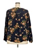 Suzanne Betro 100% Rayon Blue Long Sleeve Blouse Size 4X - photo 2