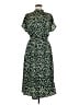 Shein 100% Polyester Animal Print Green Casual Dress Size 6 - photo 1