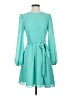 Eliza J 100% Polyester Solid Teal Casual Dress Size 4 - photo 1