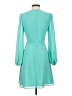 Eliza J 100% Polyester Solid Teal Casual Dress Size 4 - photo 2