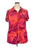 Torrid Red Pink Short Sleeve Blouse Size 2X Plus (2) - photo 1
