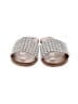 Steve Madden 100% Leather Silver White Sandals Size 6 - photo 2