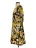 Cotélac 100% Polyester Print Yellow Casual Dress Size Sm (1) - photo 5