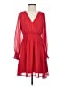 Ann Taylor LOFT 100% Polyester Solid Red Cocktail Dress Size XS - photo 1