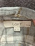 Ann Taylor LOFT 100% Cotton Plaid Silver Long Sleeve Button-Down Shirt Size XS - photo 7