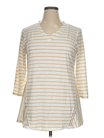 NY Collection 3/4 Sleeve Top (view 1)