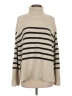 Gap 100% Cotton Stripes Tan Turtleneck Sweater Size S - photo 1