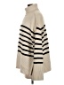 Gap 100% Cotton Stripes Tan Turtleneck Sweater Size S - photo 5