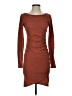Leith Solid Brown Casual Dress Size S - photo 1
