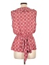 Max Studio 100% Polyester Red Sleeveless Blouse Size L (estimated) - photo 2