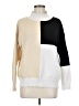 Vestique Color Block Ivory Turtleneck Sweater Size M - photo 1