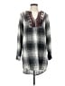 Floreat 100% Cotton Gray Long Sleeve Blouse Size XS - photo 1