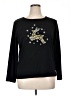 Karen Scott Stars Black Pullover Sweater Size XL - photo 1