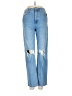 Just Black Hearts Blue Jeans Size 26 waist - photo 1