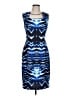 Jennifer Lopez Graphic Blue Cocktail Dress Size 10 - photo 1