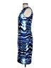 Jennifer Lopez Graphic Blue Cocktail Dress Size 10 - photo 5