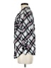 Passport 100% Polyester Plaid Gray Long Sleeve Blouse Size M - photo 5