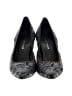 Donald J Pliner Damask Black Gray Heels Size 6 1/2 - photo 2