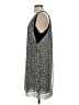 J.Crew 100% Polyester Print Gray Casual Dress Size 2 - photo 5