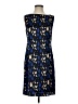 Lula Kate 100% Silk Print Blue Cocktail Dress Size 4 - photo 1
