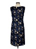 Lula Kate 100% Silk Print Blue Cocktail Dress Size 4 - photo 2