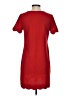 Monteau Solid Red Casual Dress Size S - photo 2