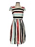 Maeve Stripes Multi Color Teal Casual Dress Size 0 - photo 1
