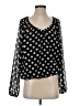 Evereve 100% Polyester Polka Dots Black 3/4 Sleeve Blouse Size S - photo 1