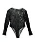 Giorgio Armani 100% Polyamide Solid Black Bodysuit Size 10 - photo 2