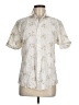 Seaplane Floral Ivory Short Sleeve Blouse Size M (estimated) - photo 1