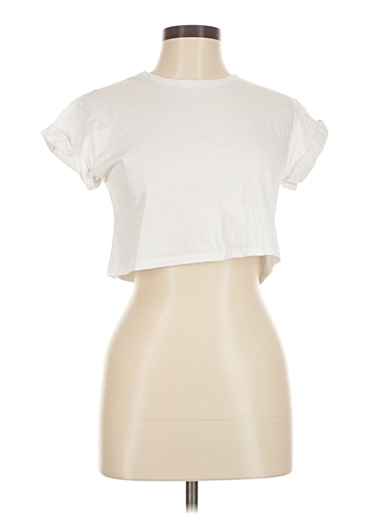 Pre-owned Boohoo Short Sleeve T-shirt In White