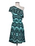 Vanity Graphic Teal Cocktail Dress Size S - photo 1