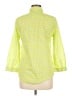 Lands' End 100% Baumwolle Print Yellow 3/4 Sleeve Button-Down Shirt Size 6 - photo 2