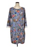 Tacera Paisley Blue Casual Dress Size XL - photo 1