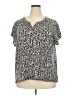 Assorted Brands Gray Short Sleeve Blouse Size 2X - photo 1