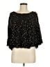 Floreat 100% Polyester Black Long Sleeve Blouse Size M - photo 1