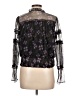Calligraphie 100% Polyester Black Long Sleeve Blouse Size L - photo 2