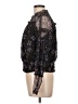 Calligraphie 100% Polyester Black Long Sleeve Blouse Size L - photo 5
