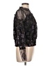 Calligraphie 100% Polyester Black Long Sleeve Blouse Size L - photo 4