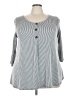 Star Vixen Gray 3/4 Sleeve Button-Down Shirt Size 3X - photo 1