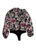 Ronny Kobo 100% Polyester Floral Black 3/4 Sleeve Blouse Size M - photo 2