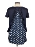 Romantic Hut Blue Short Sleeve Top Size M - photo 2