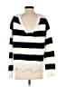 Sunday Stevens Stripes White Black Pullover Sweater Size S - photo 2