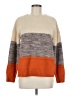 Unbranded 100% Acrylic Color Block Orange Pullover Sweater Size M - photo 1