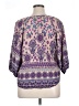 verse 100% Rayon Purple 3/4 Sleeve Blouse Size XL - photo 2