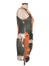 PrettyLittleThing Graphic Orange Cocktail Dress Size 10 - photo 4
