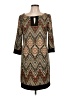 RM LL 100% Polyester Argyle Brown Casual Dress Size 10 - photo 1