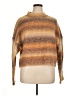 Aqua Stripes Brown Pullover Sweater Size XL - photo 1