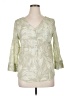 Como Blu Green 3/4 Sleeve Blouse Size XL - photo 1