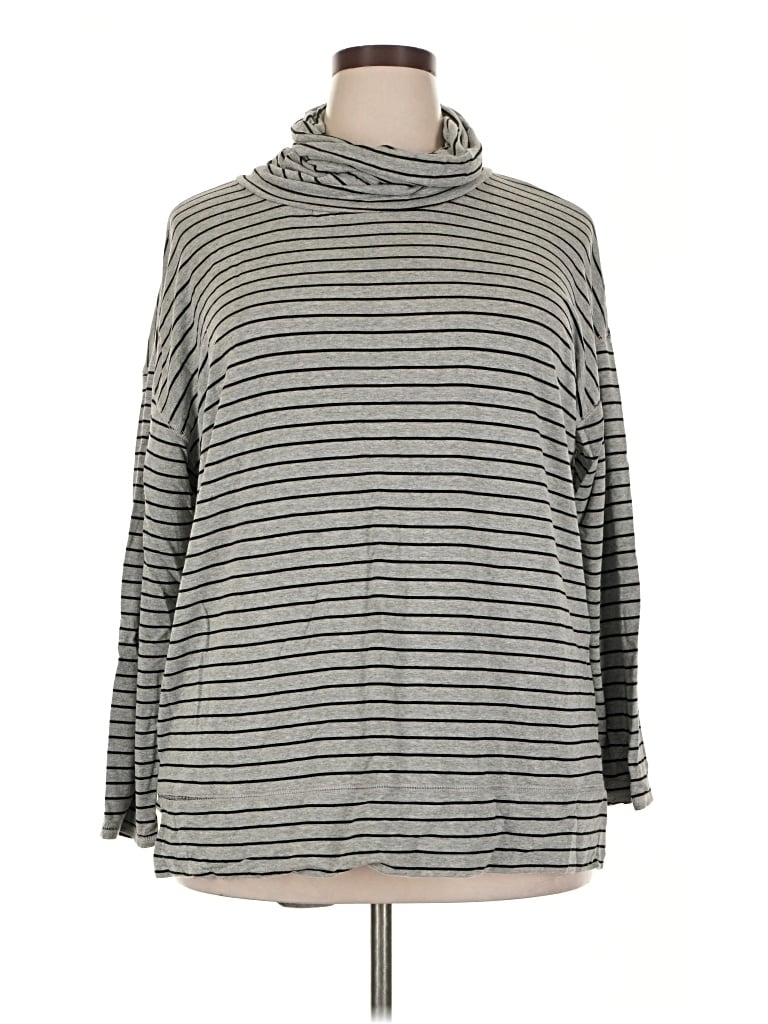 Pre-owned Liz Claiborne Turtleneck Sweater In Gray